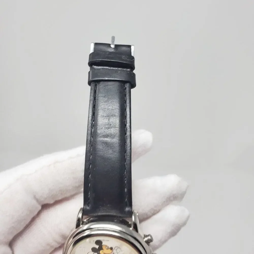 Disney X Sii Mickey Mouse Musical Silver-Tone Analog Watch
